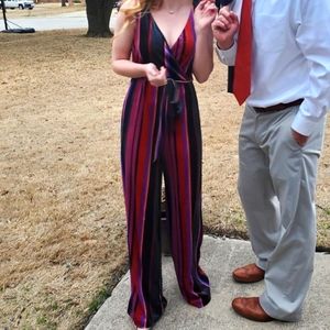 allison & kelly striped jumpsuit